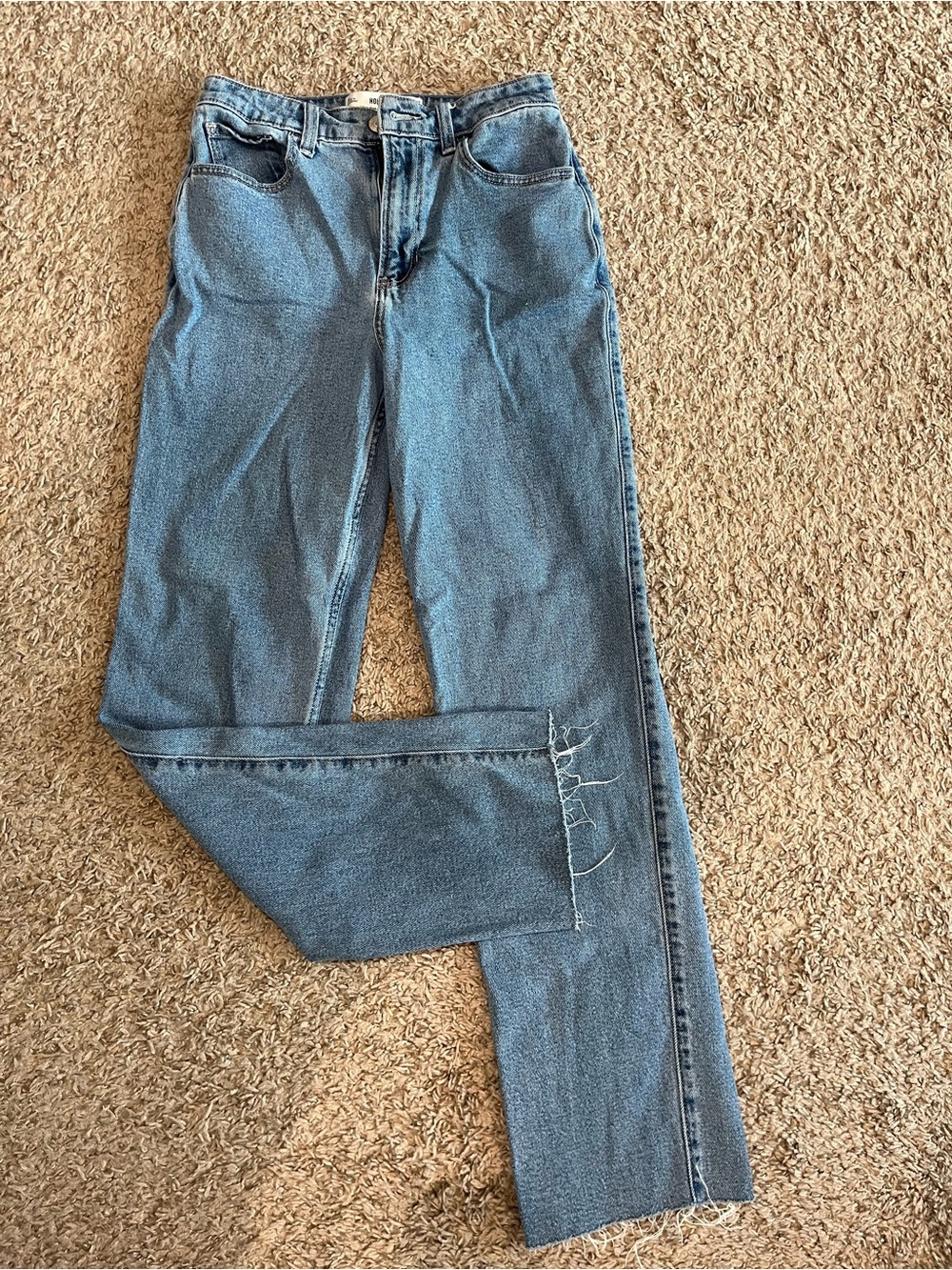 Hollister Ultra High-Rise 90s Straight Light Blue Jeans